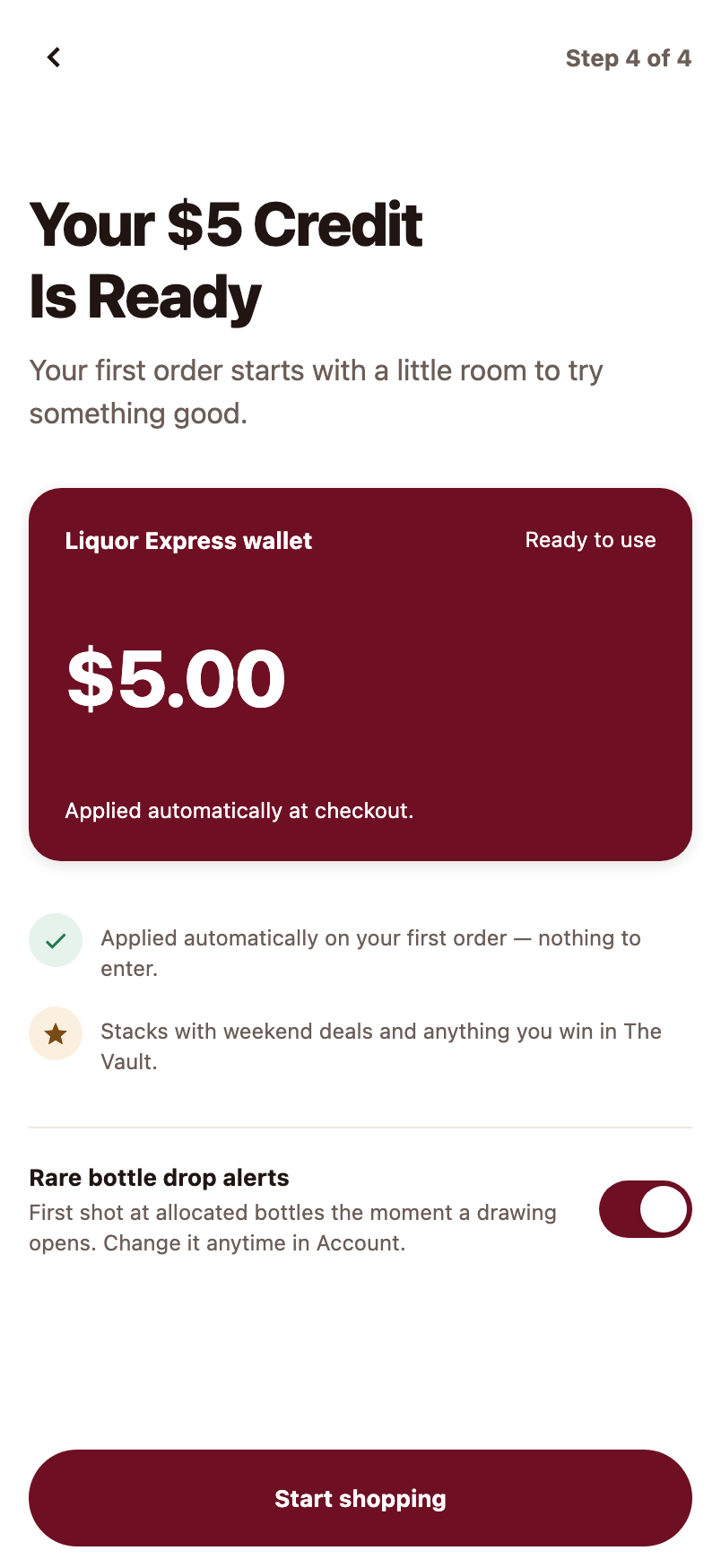 Credit after